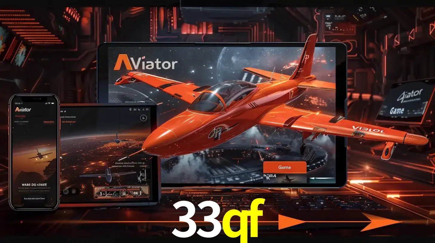 Apresentação tecnológica do jogo Aviator com um avião saindo da tela de um tablet, demonstrando a experiência imersiva em múltiplos dispositivos no 33qf.