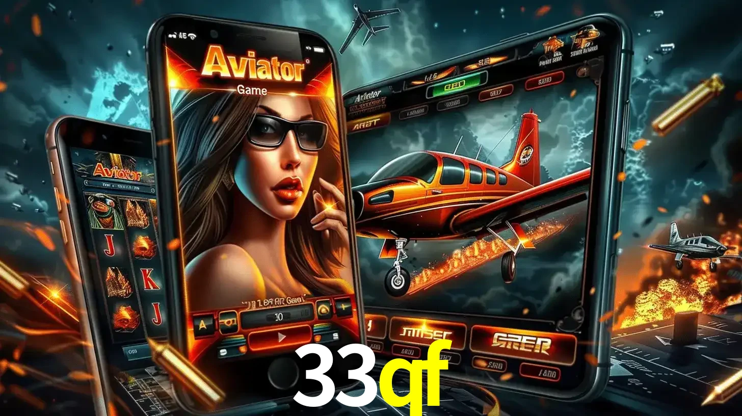 O popular jogo de apostas Aviator exibido em vários celulares e tablets, mostrando a interface emocionante e a ação de voo disponíveis para jogar agora no 33qf.